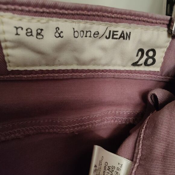 Rag & Bone Revolve Zipper Capri Mid Rise Lilac Lavender Stretch Jeans Pants 28 - Picture 10 of 12